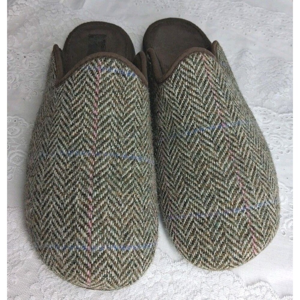 Harris Tweed W9 M7 Slippers Hand Woven Scottish Wool Heritage Quiet Luxury